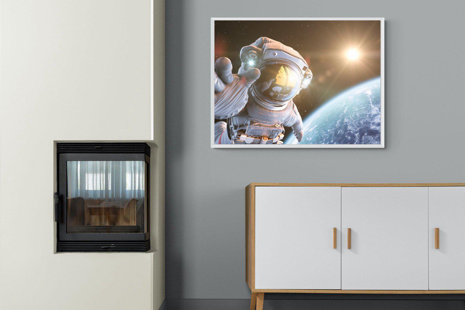 Astronaut-Wall_Art-100 x 75cm-Mounted Canvas-White-Pixalot