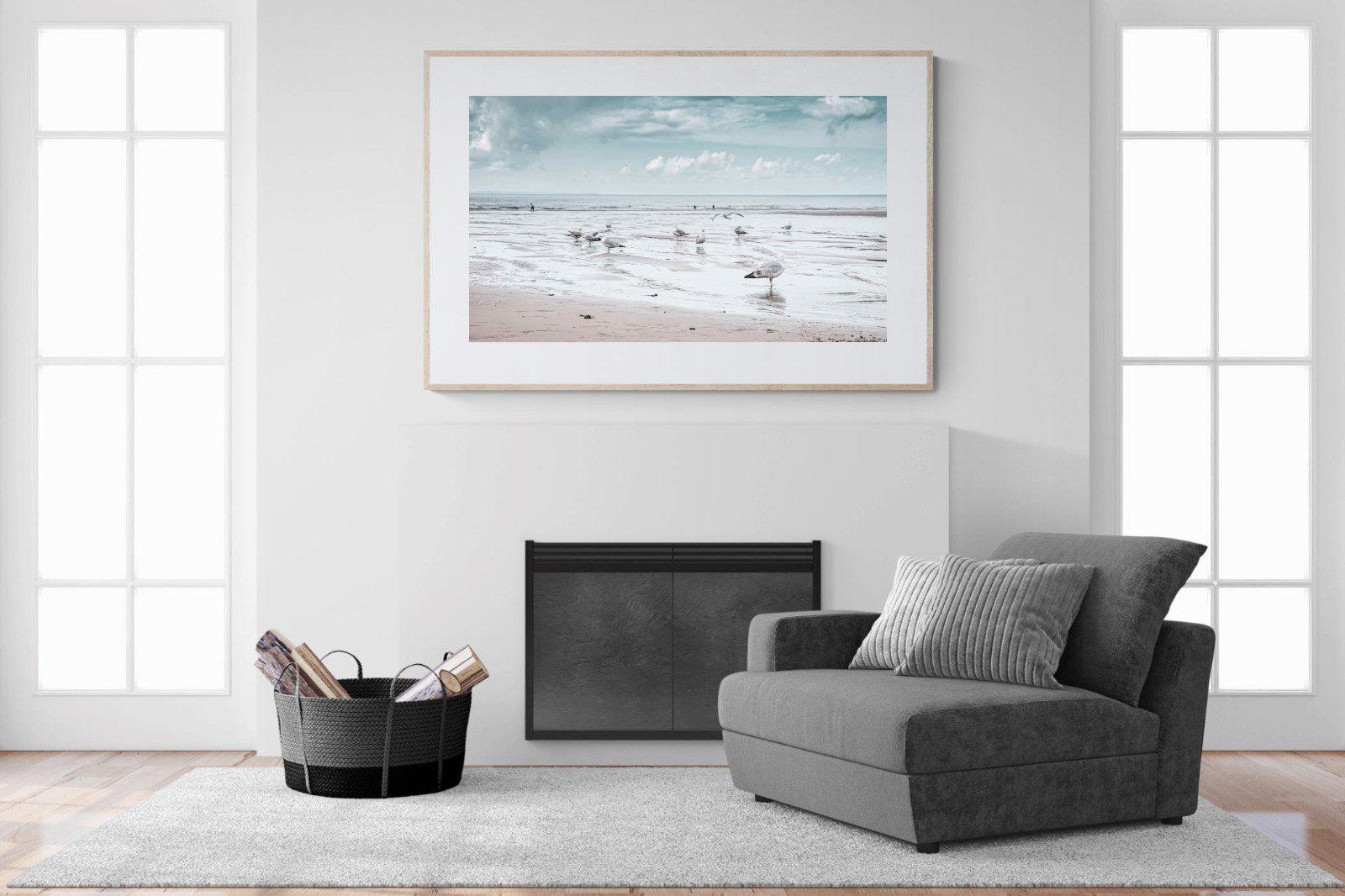 Atlantic Beach-Wall_Art-150 x 100cm-Framed Print-Wood-Pixalot