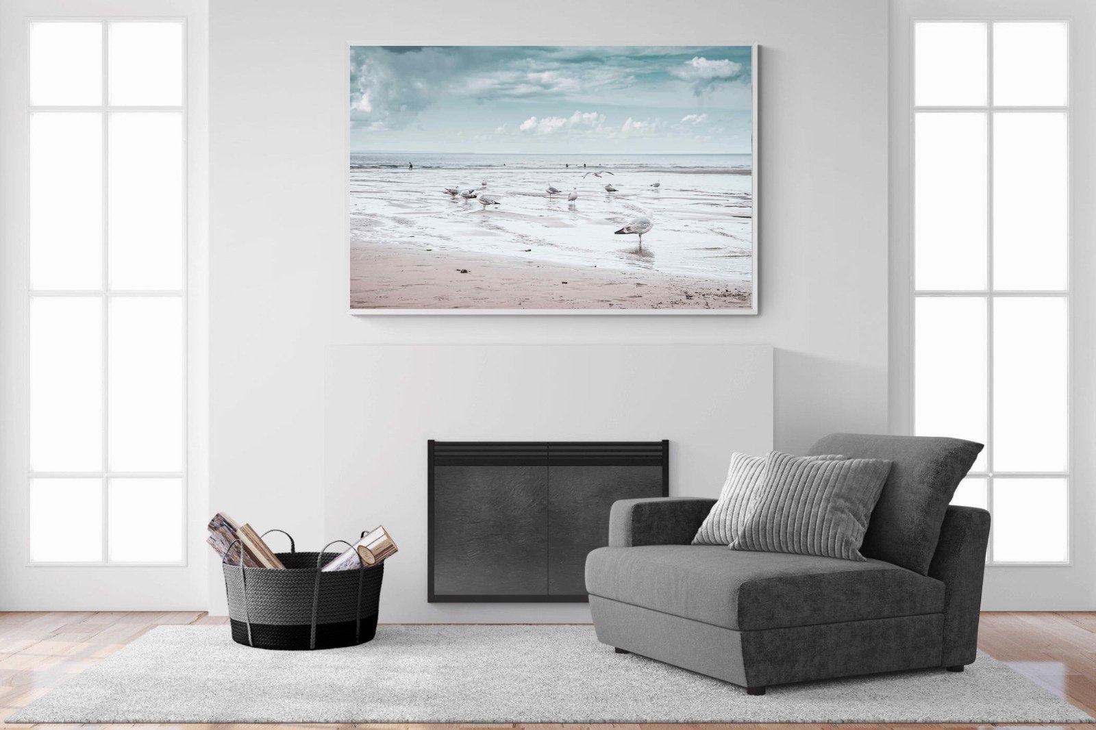 Atlantic Beach-Wall_Art-150 x 100cm-Mounted Canvas-White-Pixalot