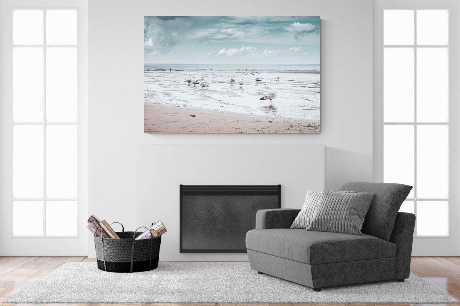 Atlantic Beach-Wall_Art-150 x 100cm-Mounted Canvas-No Frame-Pixalot