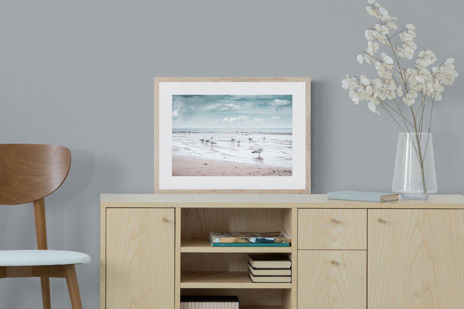 Atlantic Beach-Wall_Art-60 x 45cm-Framed Print-Wood-Pixalot