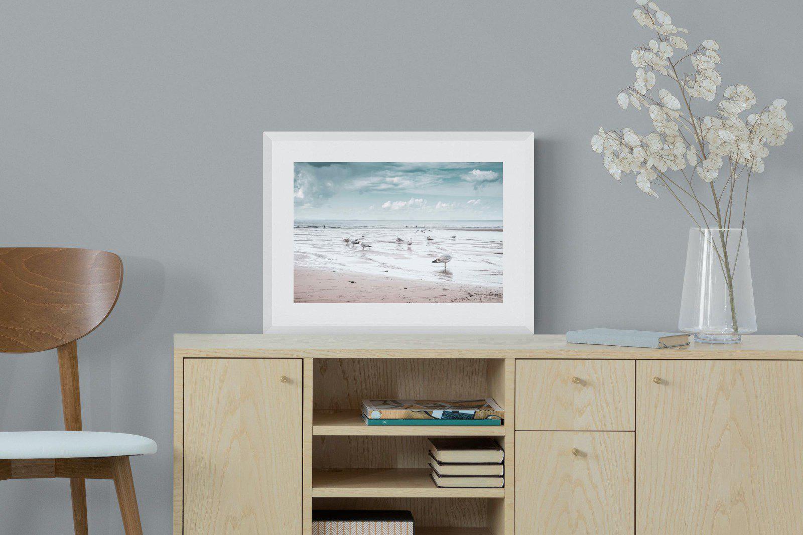 Atlantic Beach-Wall_Art-60 x 45cm-Framed Print-White-Pixalot