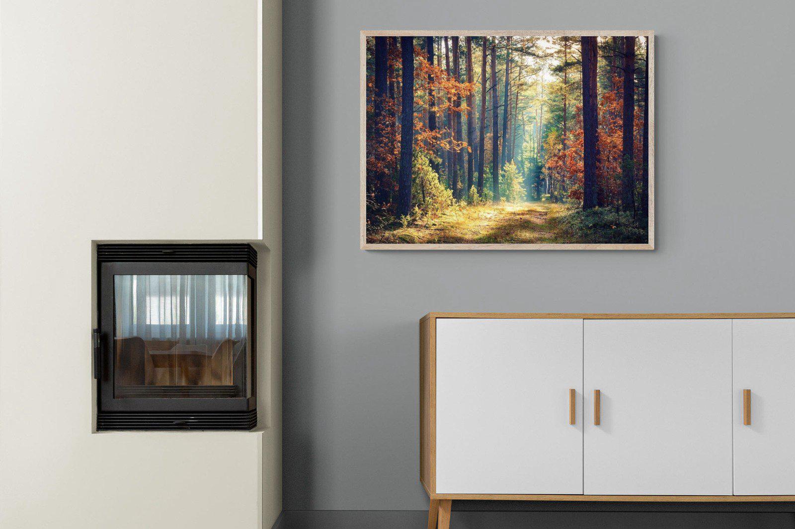 Autumn Forest-Wall_Art-100 x 75cm-Mounted Canvas-Wood-Pixalot