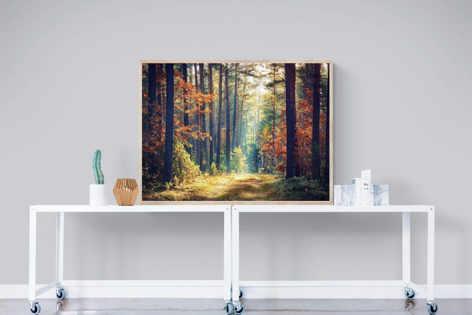 Autumn Forest-Wall_Art-120 x 90cm-Mounted Canvas-Wood-Pixalot