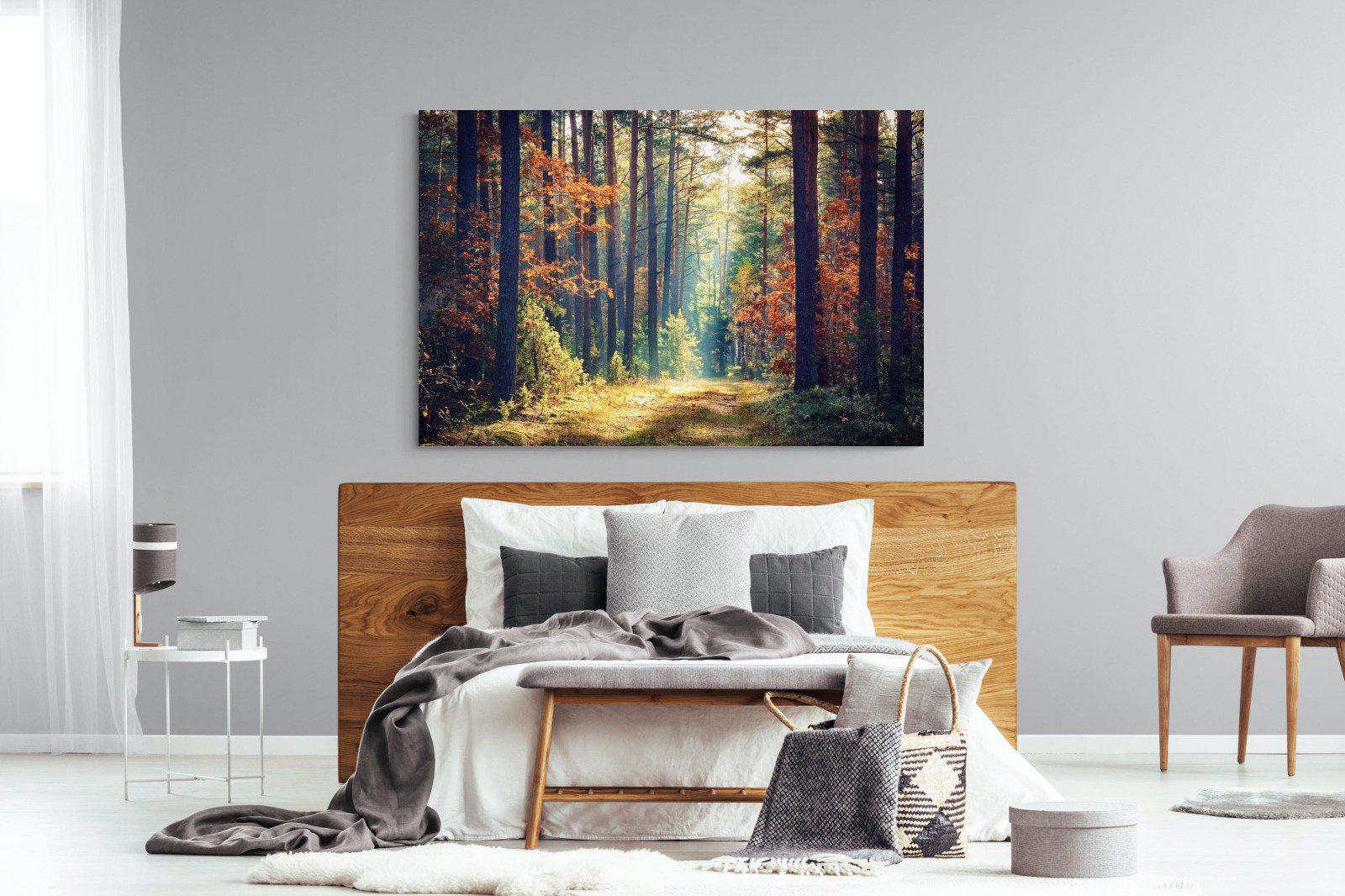 Autumn Forest-Wall_Art-150 x 100cm-Mounted Canvas-No Frame-Pixalot