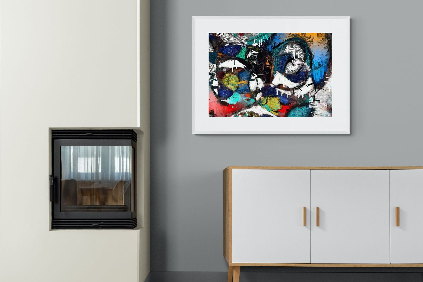 Avant-Garde-Wall_Art-100 x 75cm-Framed Print-White-Pixalot