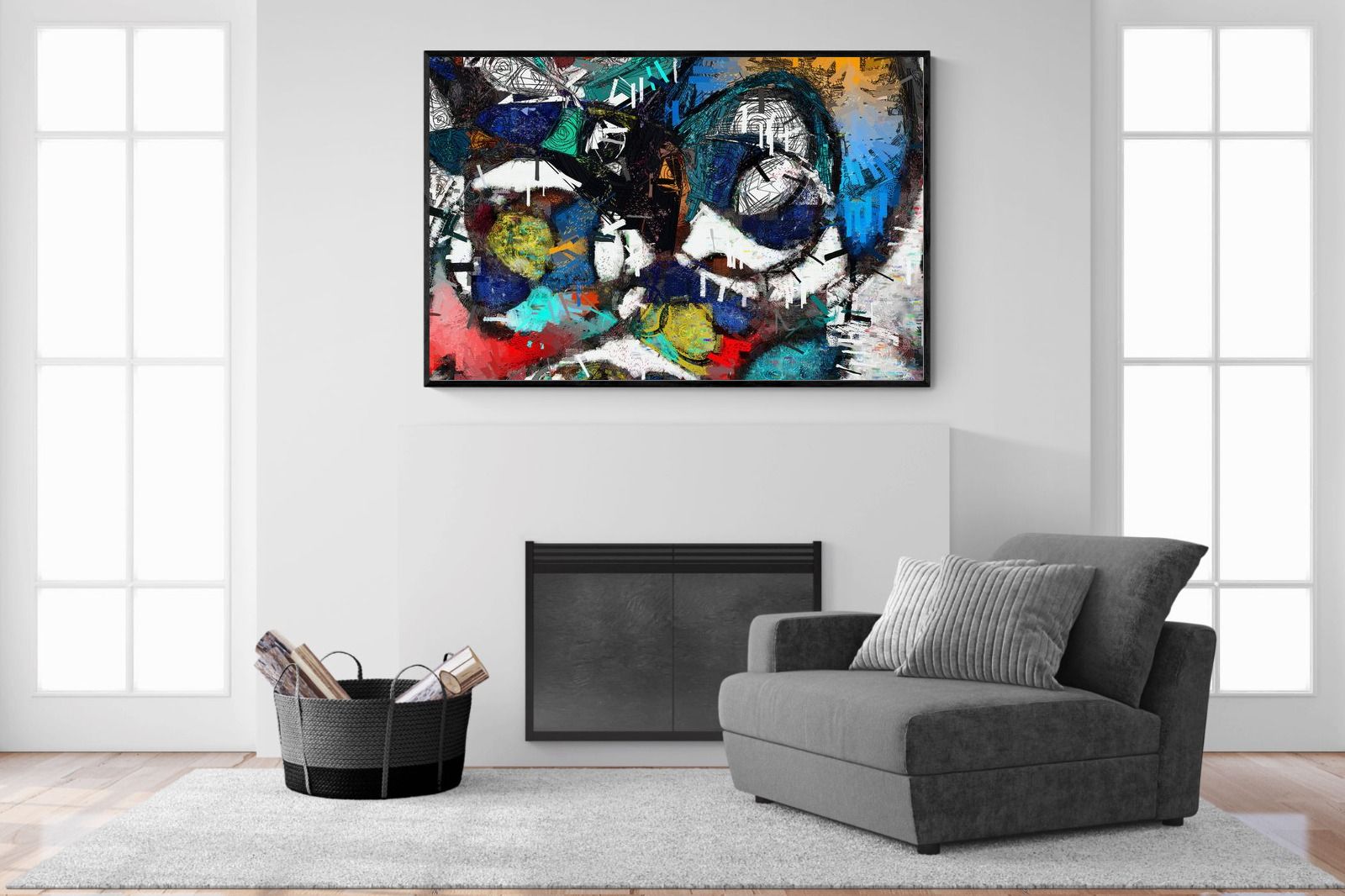 Avant-Garde-Wall_Art-150 x 100cm-Mounted Canvas-Black-Pixalot