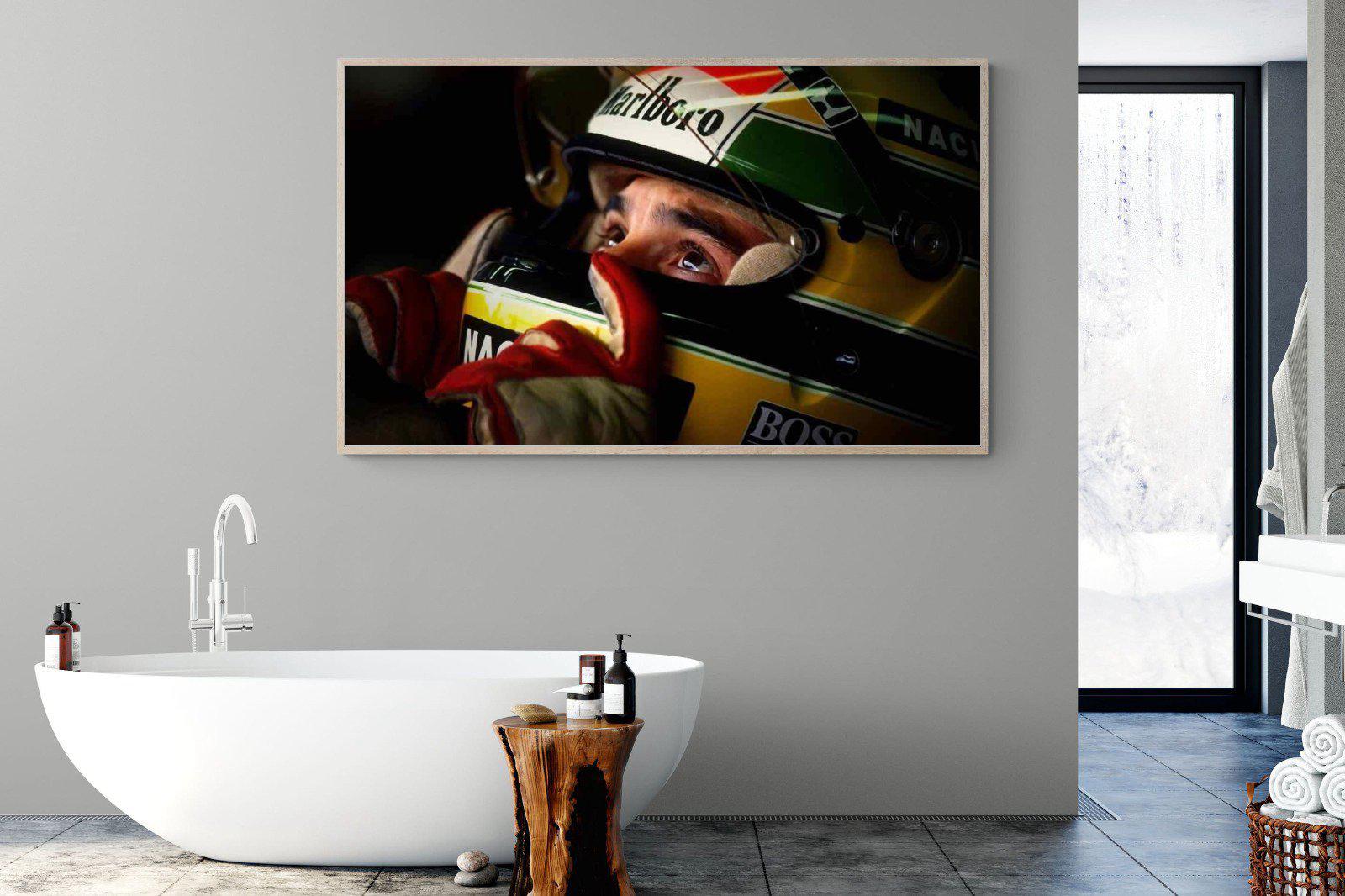 Ayrton Senna-Wall_Art-180 x 110cm-Mounted Canvas-Wood-Pixalot