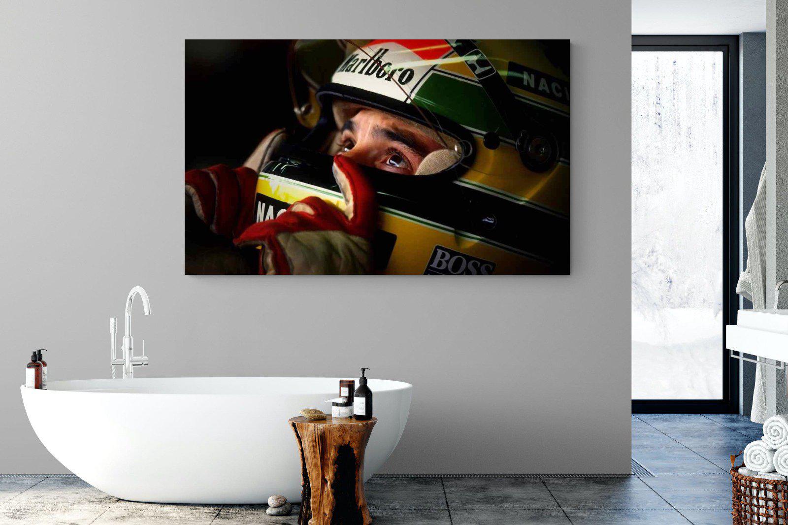 Ayrton Senna-Wall_Art-180 x 110cm-Mounted Canvas-No Frame-Pixalot