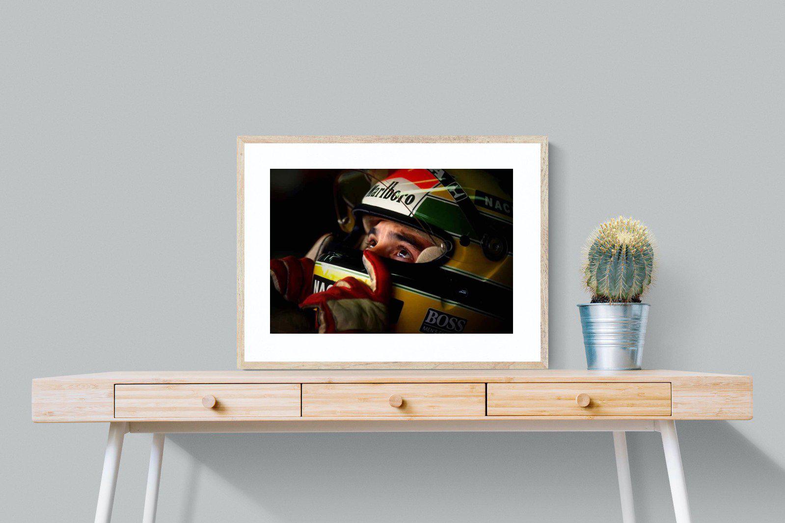 Ayrton Senna-Wall_Art-80 x 60cm-Framed Print-Wood-Pixalot