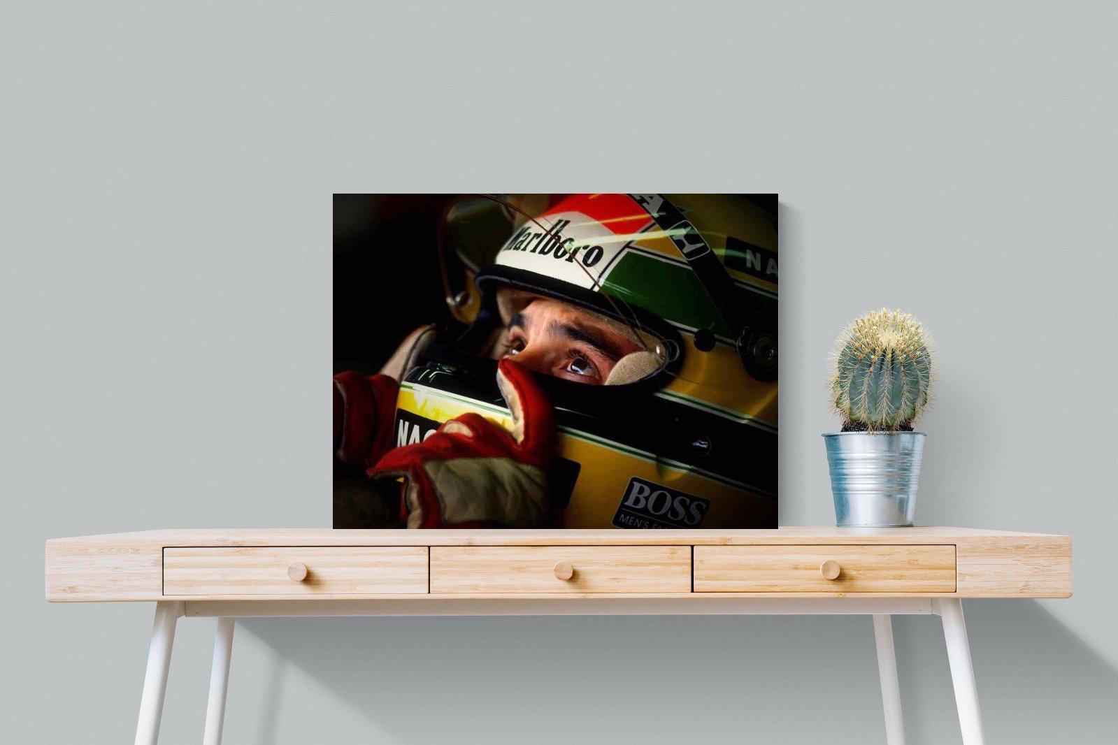 Ayrton Senna-Wall_Art-80 x 60cm-Mounted Canvas-No Frame-Pixalot