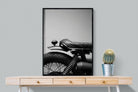 Back Seat Rider-Wall_Art-75 x 100cm-Mounted Canvas-Black-Pixalot