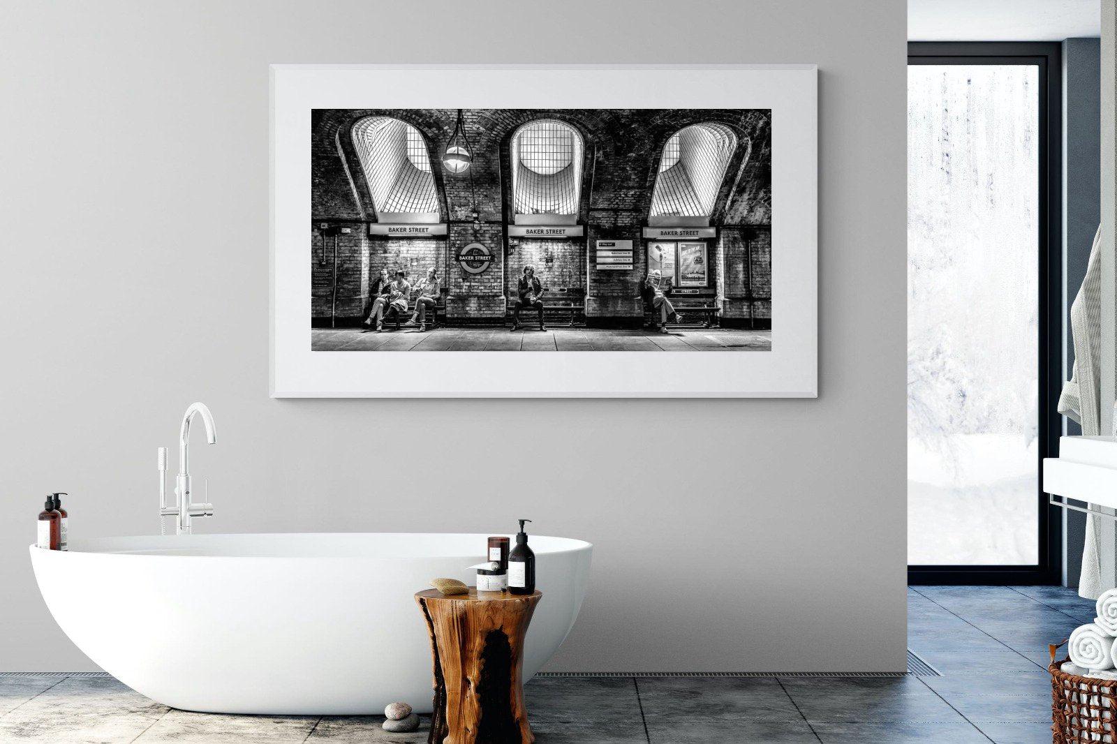 Baker Street-Wall_Art-180 x 110cm-Framed Print-White-Pixalot