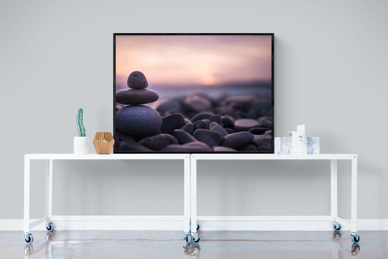 Balanced-Wall_Art-120 x 90cm-Mounted Canvas-Black-Pixalot