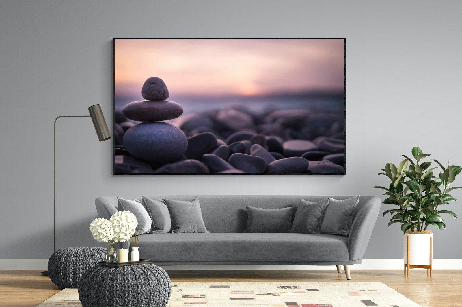 Balanced-Wall_Art-220 x 130cm-Mounted Canvas-Black-Pixalot