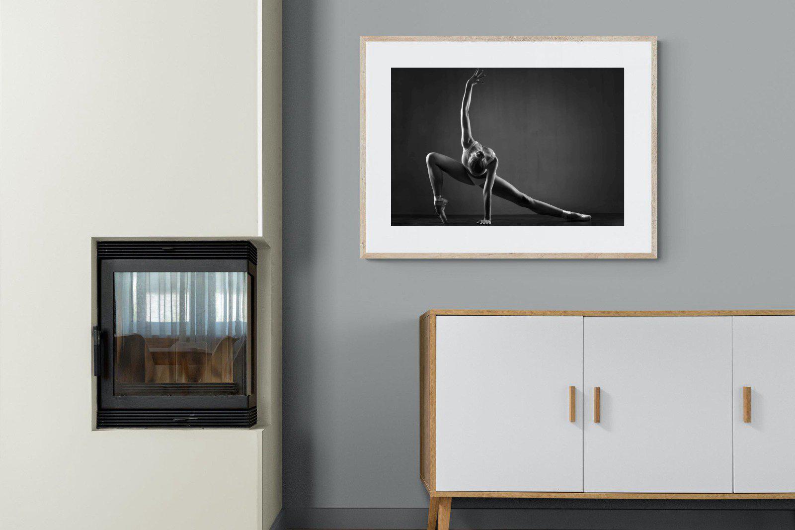 Ballerina-Wall_Art-100 x 75cm-Framed Print-Wood-Pixalot