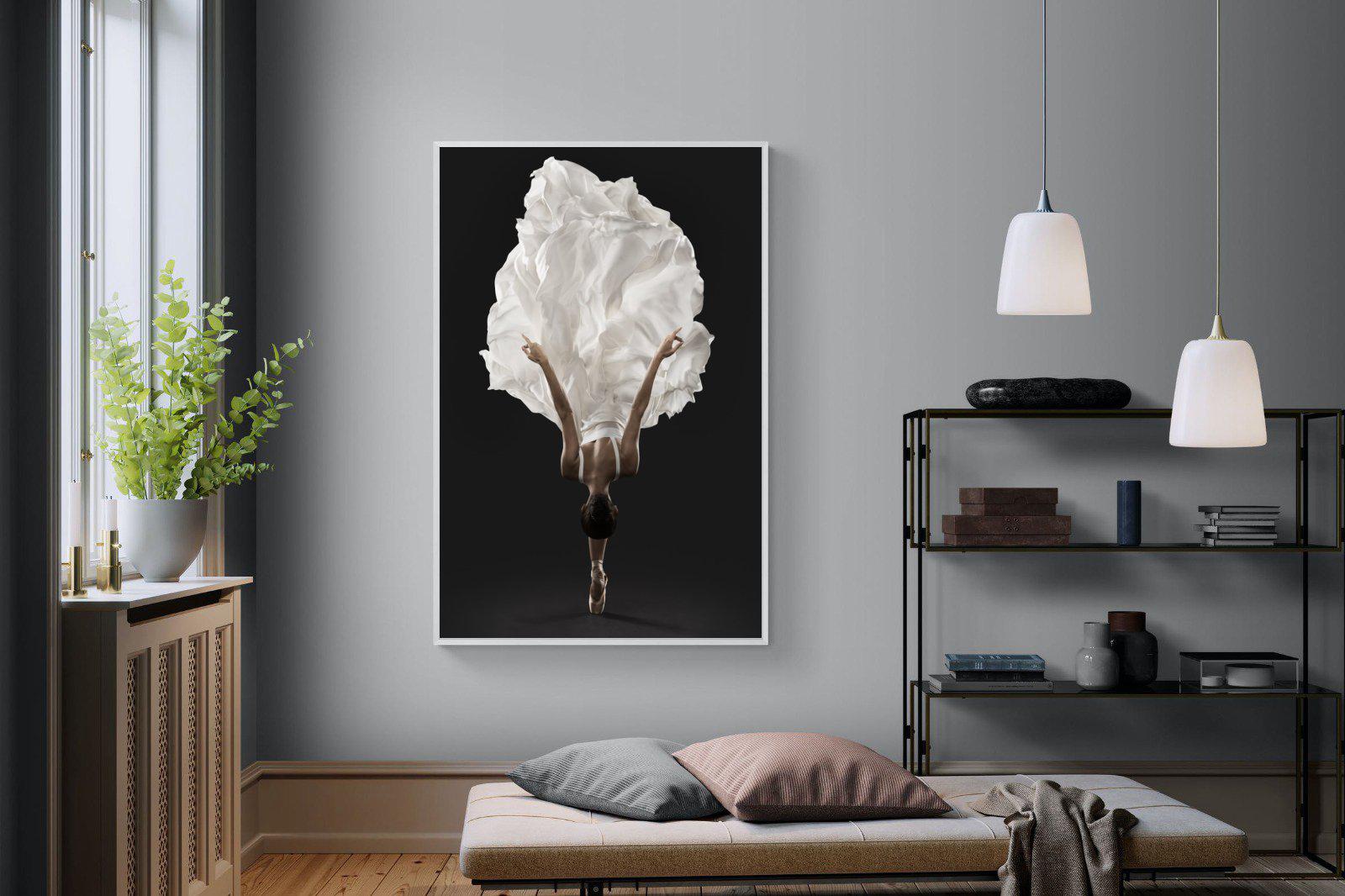 Ballerina Pose-Wall_Art-120 x 180cm-Mounted Canvas-White-Pixalot