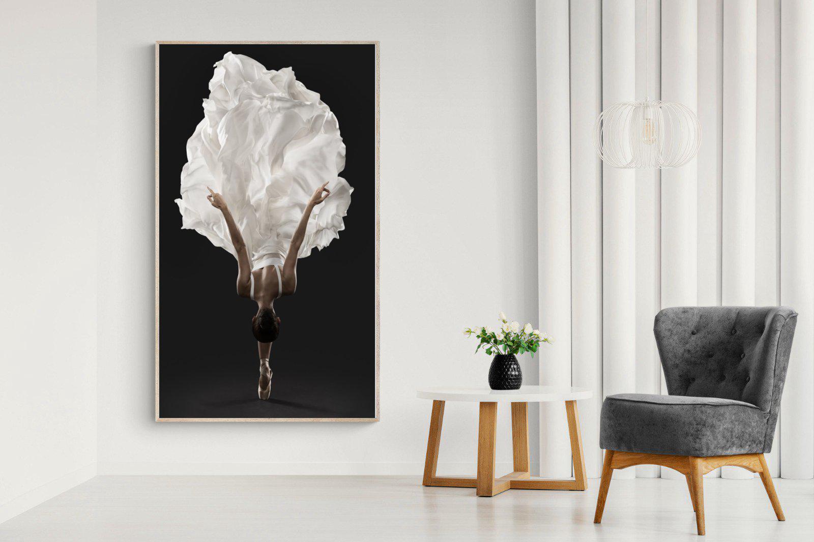 Ballerina Pose-Wall_Art-130 x 220cm-Mounted Canvas-Wood-Pixalot