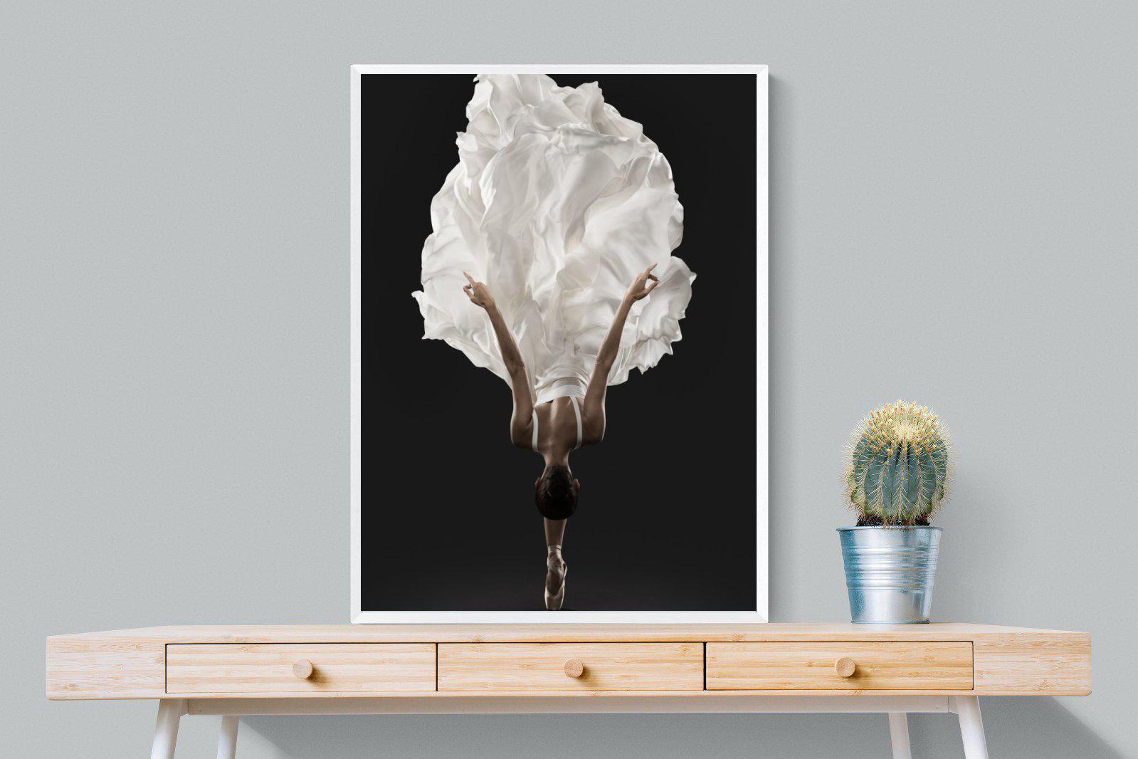 Ballerina Pose-Wall_Art-75 x 100cm-Mounted Canvas-White-Pixalot