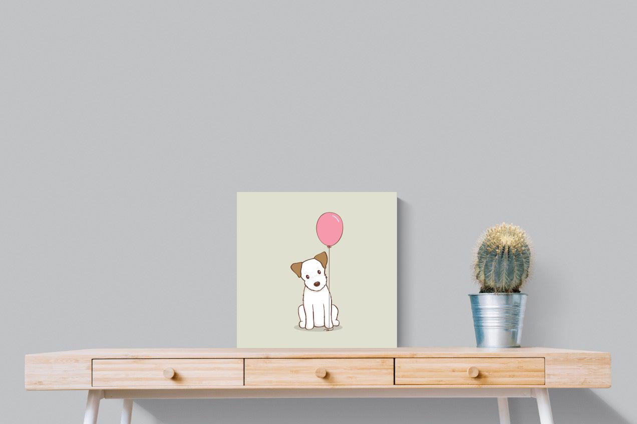 Balloon Pup-Wall_Art-50 x 50cm-Mounted Canvas-No Frame-Pixalot