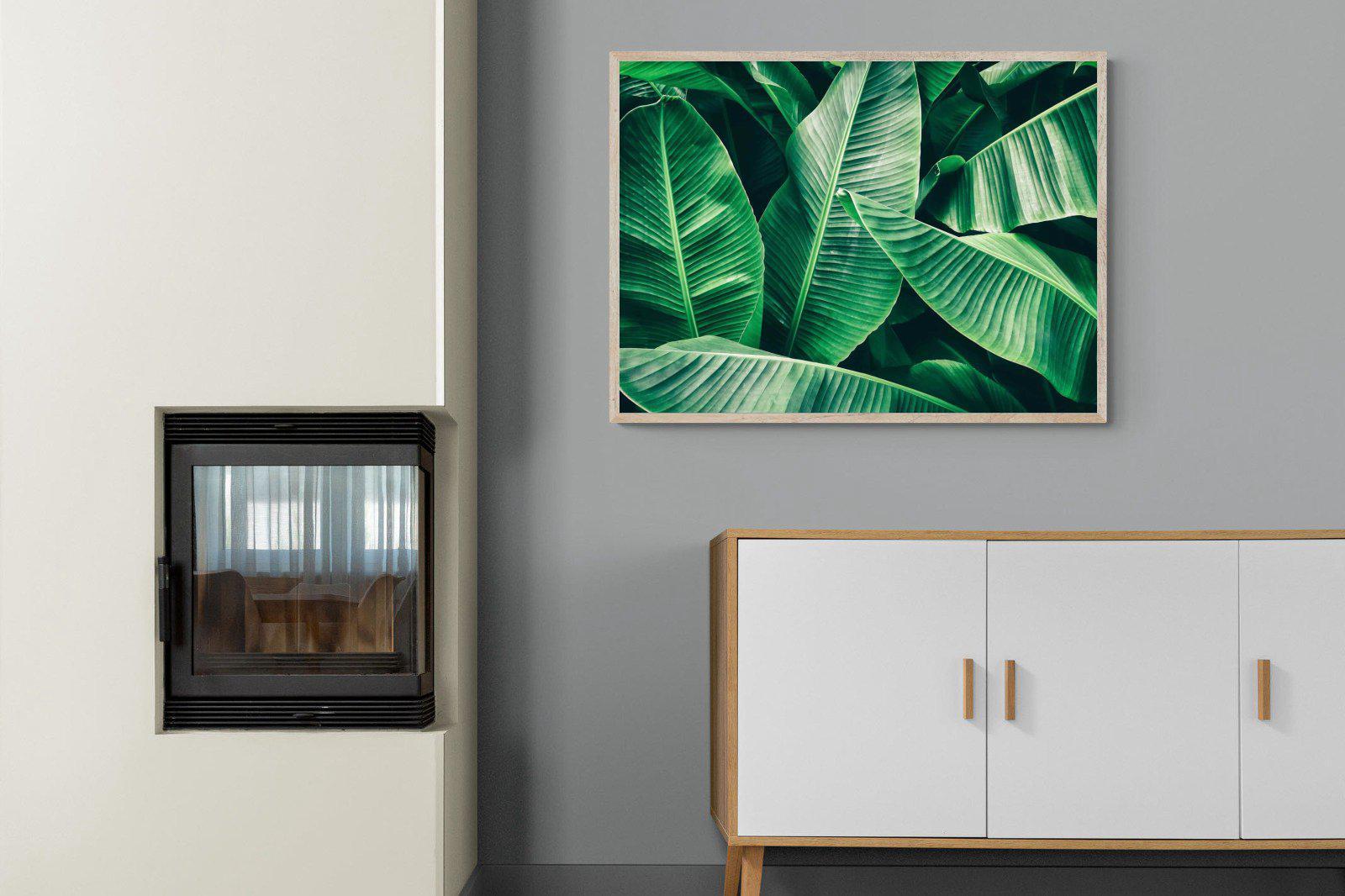 Banana Leaves-Wall_Art-100 x 75cm-Mounted Canvas-Wood-Pixalot