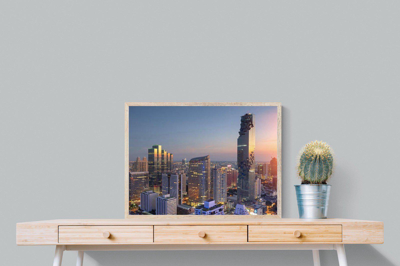 Bangkok City-Wall_Art-80 x 60cm-Mounted Canvas-Wood-Pixalot