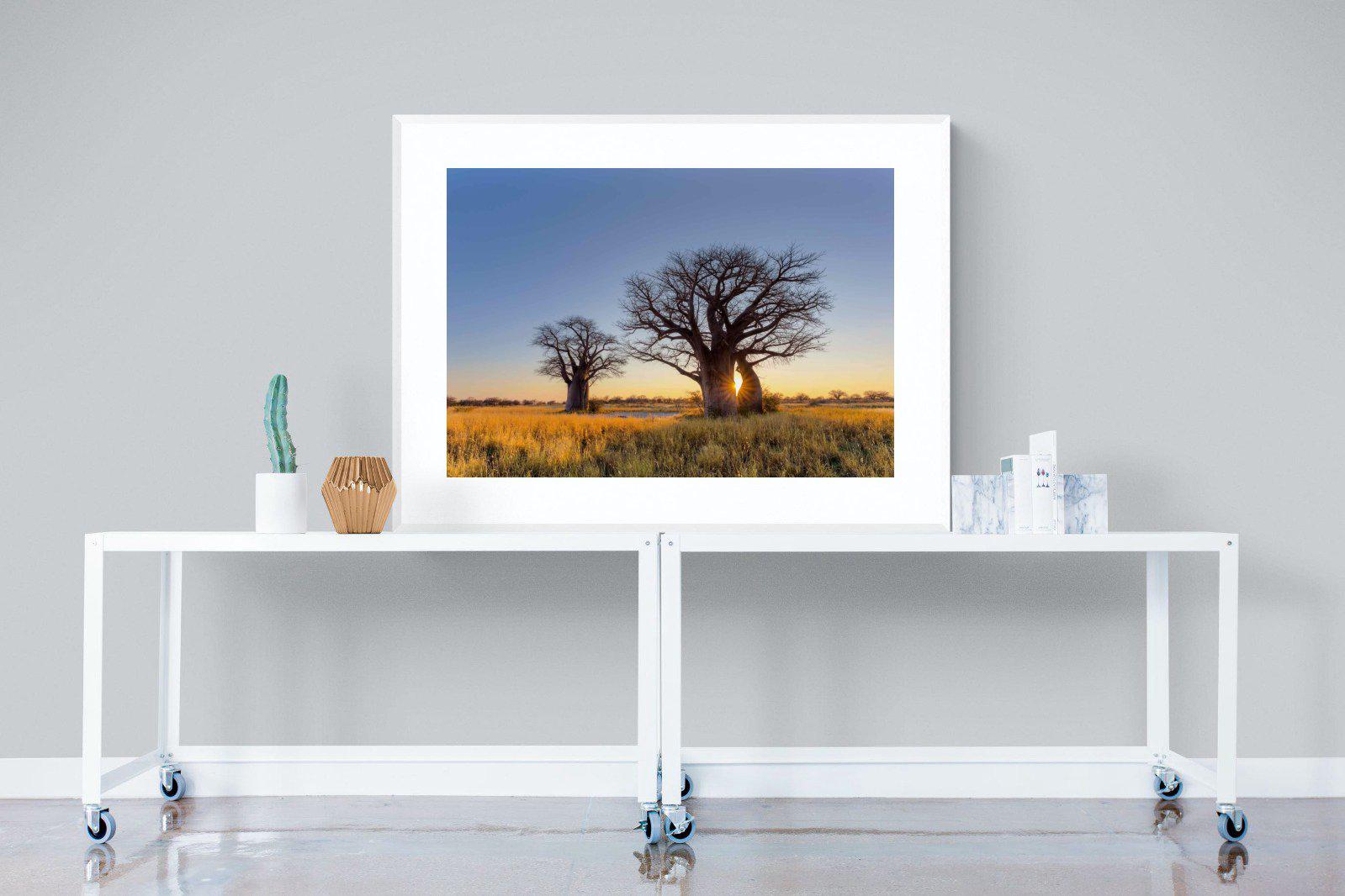 Baobab-Wall_Art-120 x 90cm-Framed Print-White-Pixalot