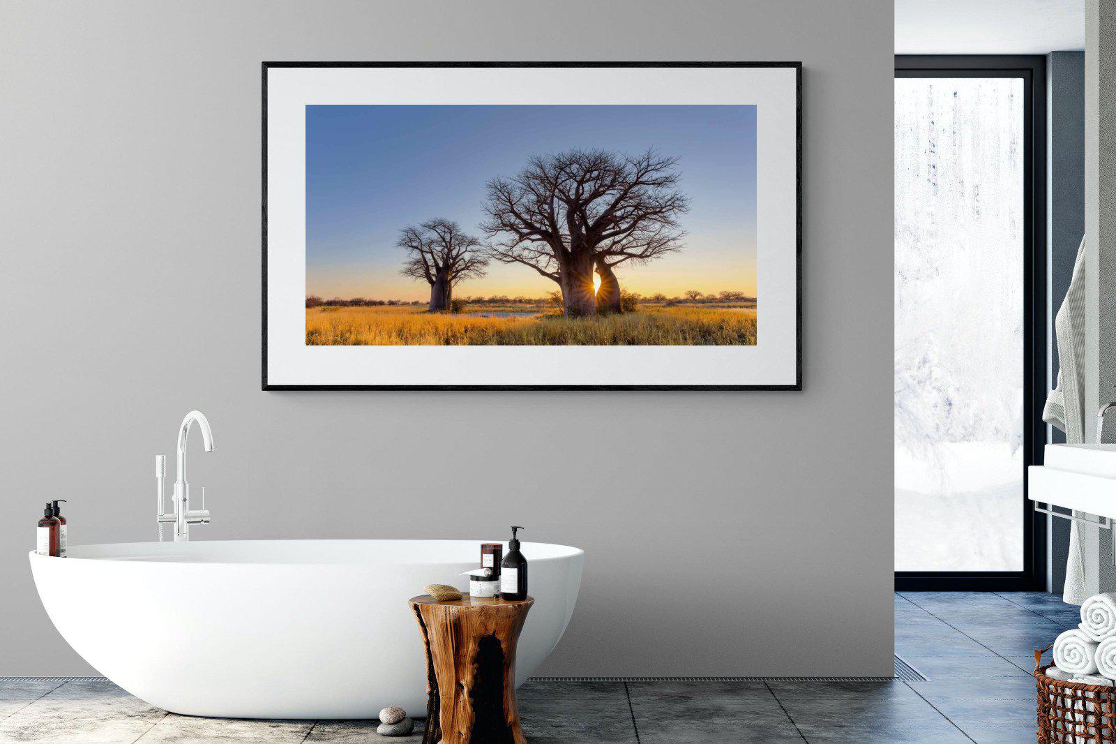 Baobab-Wall_Art-180 x 110cm-Framed Print-Black-Pixalot
