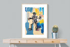Basquiat Warrior-Wall_Art-75 x 100cm-Framed Print-Wood-Pixalot