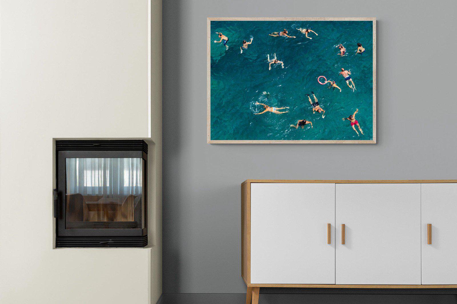 Bathers-Wall_Art-100 x 75cm-Mounted Canvas-Wood-Pixalot
