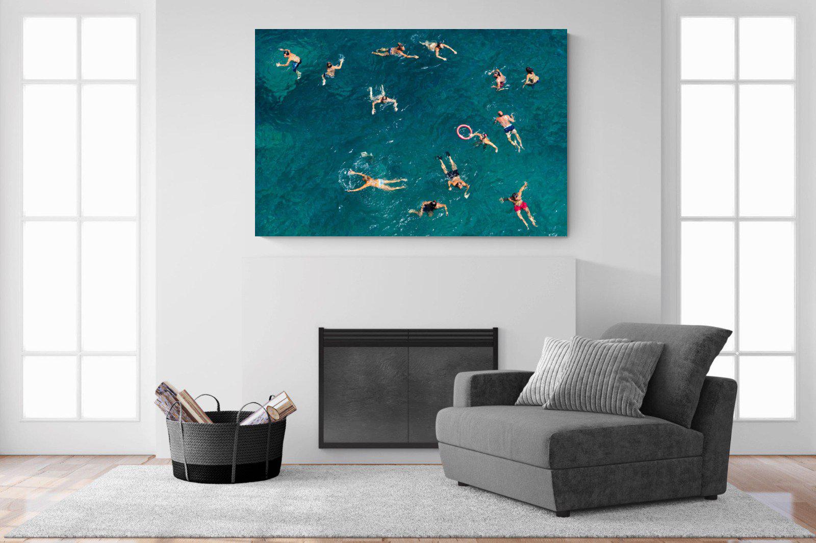 Bathers-Wall_Art-150 x 100cm-Mounted Canvas-No Frame-Pixalot