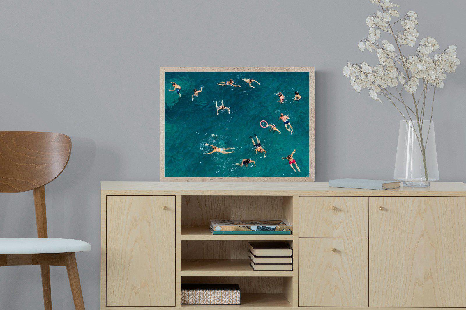 Bathers-Wall_Art-60 x 45cm-Mounted Canvas-Wood-Pixalot