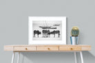 Beach Cattle-Wall_Art-80 x 60cm-Framed Print-White-Pixalot