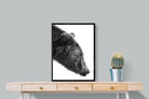 Bear-Wall_Art-60 x 80cm-Mounted Canvas-Black-Pixalot