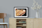 Bearded Dragon-Wall_Art-60 x 45cm-Framed Print-Black-Pixalot
