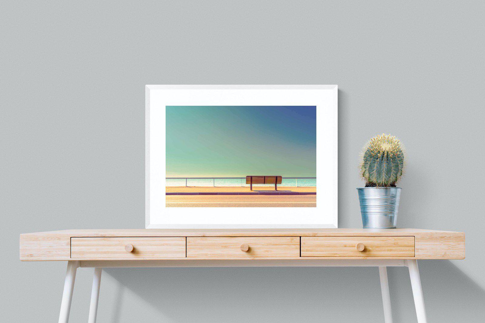 Bench-Wall_Art-80 x 60cm-Framed Print-White-Pixalot