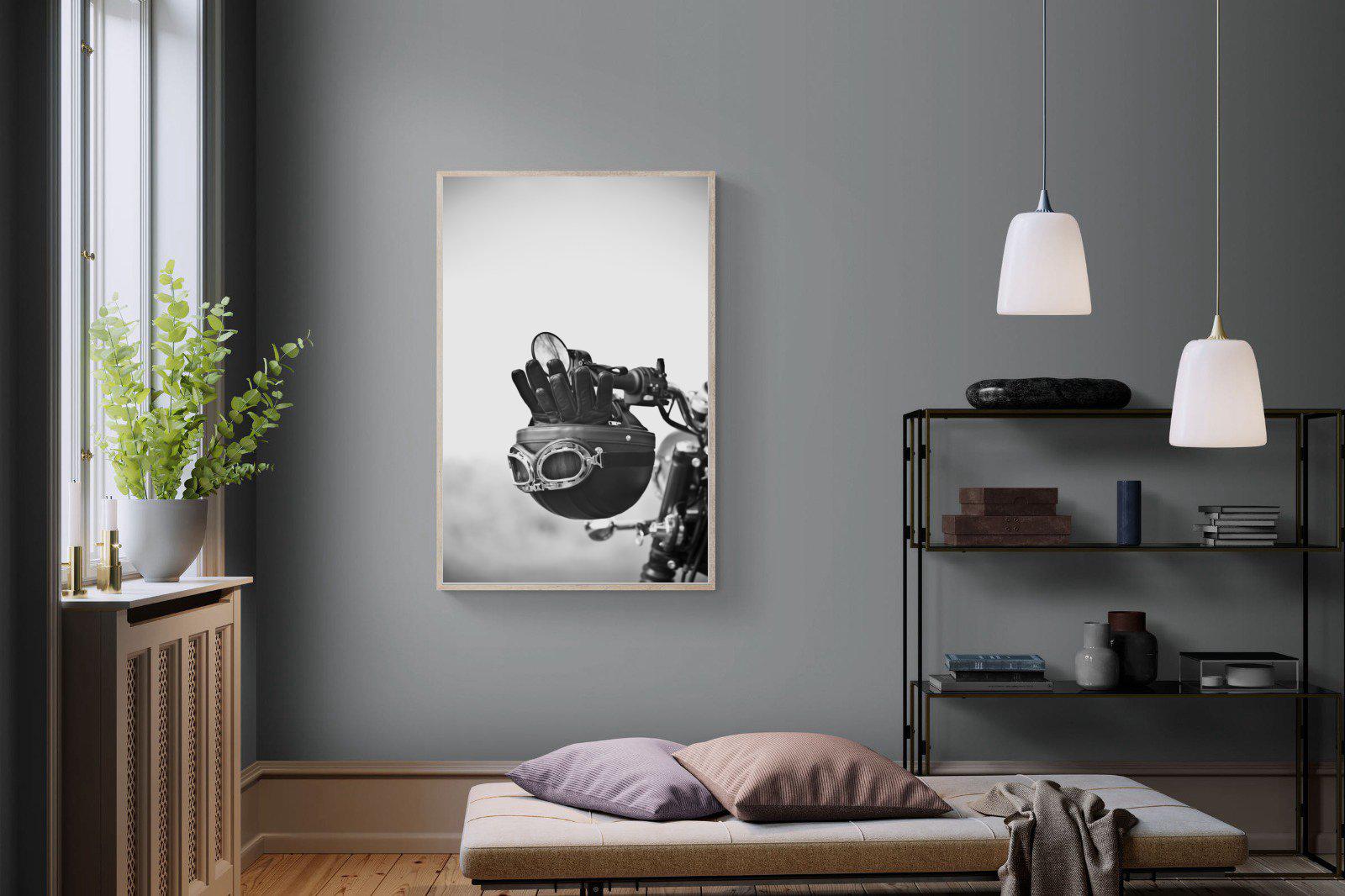 Biker Gear-Wall_Art-100 x 150cm-Mounted Canvas-Wood-Pixalot