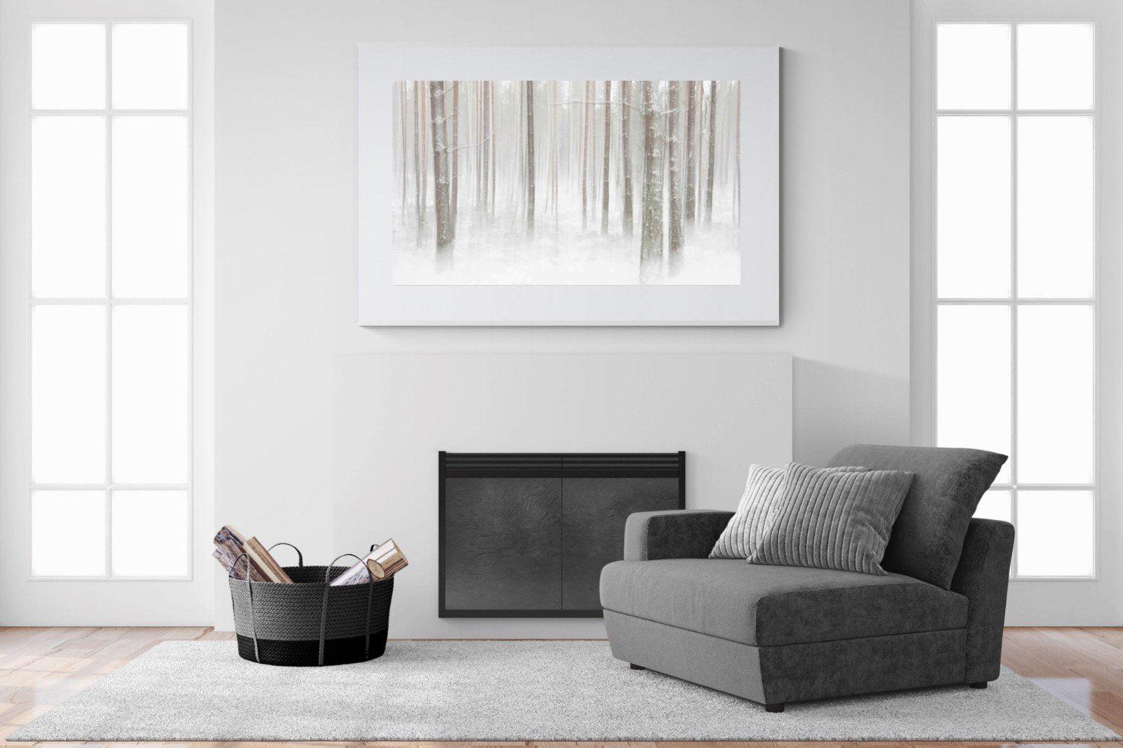 Birch Forest-Wall_Art-150 x 100cm-Framed Print-White-Pixalot