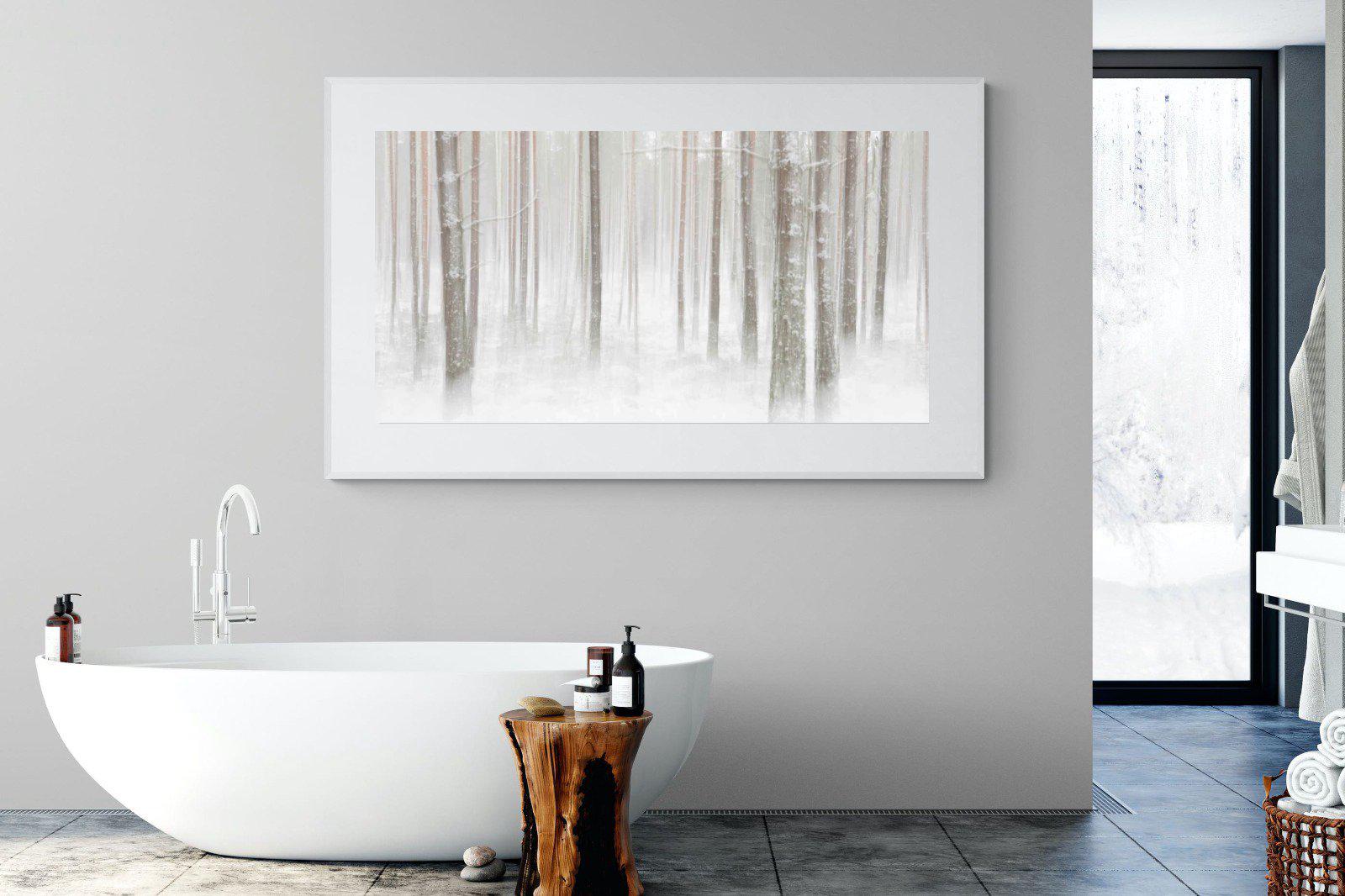 Birch Forest-Wall_Art-180 x 110cm-Framed Print-White-Pixalot