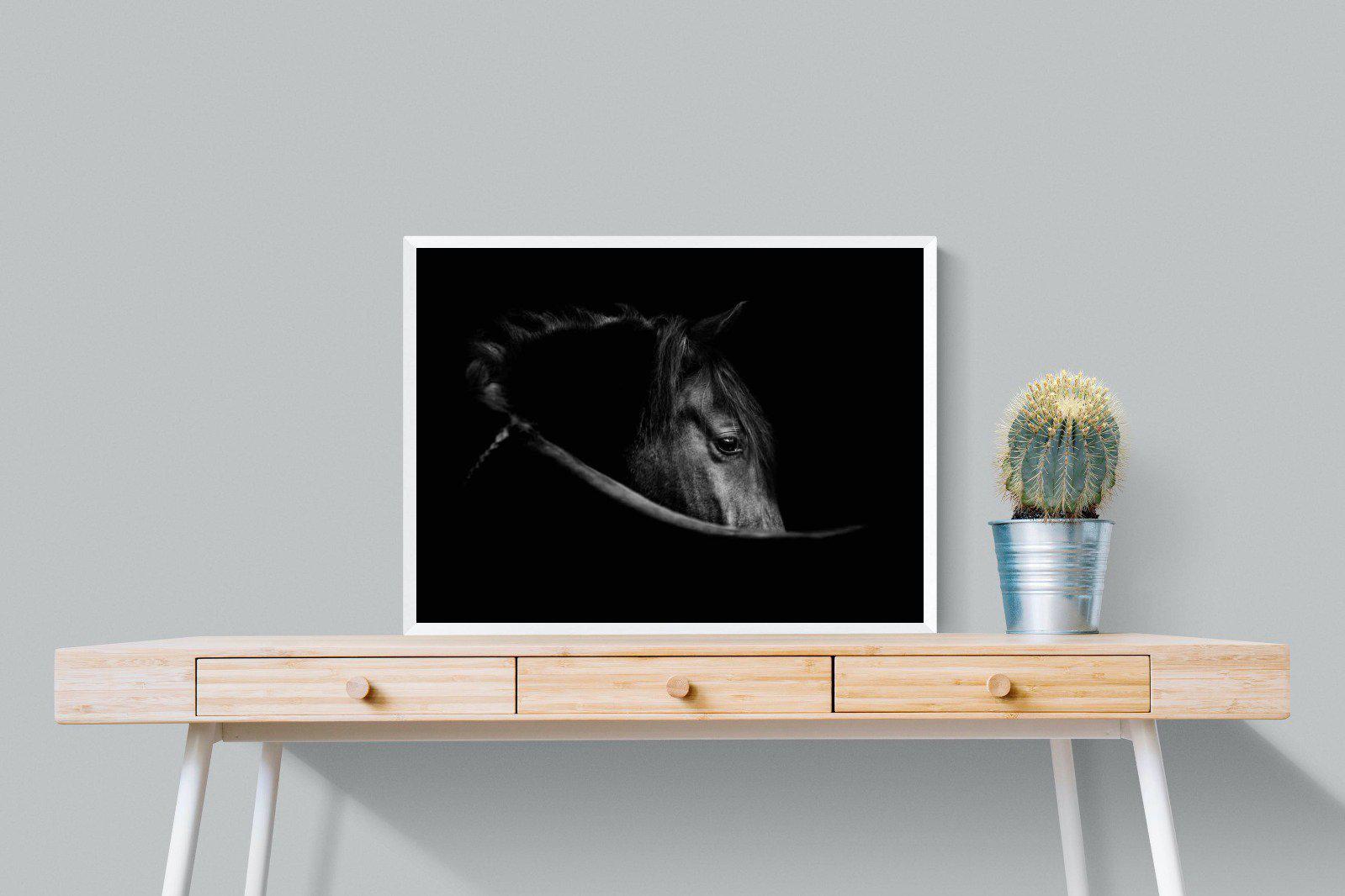 Black Beauty-Wall_Art-80 x 60cm-Mounted Canvas-White-Pixalot