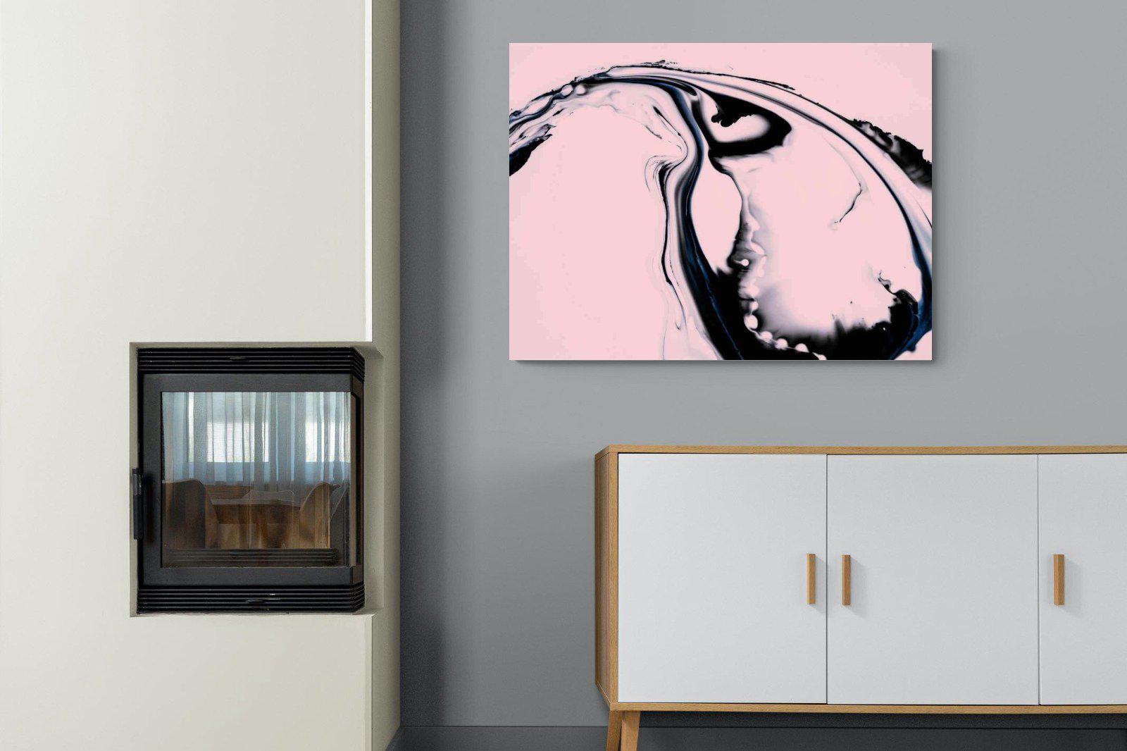 Black Ink-Wall_Art-100 x 75cm-Mounted Canvas-No Frame-Pixalot