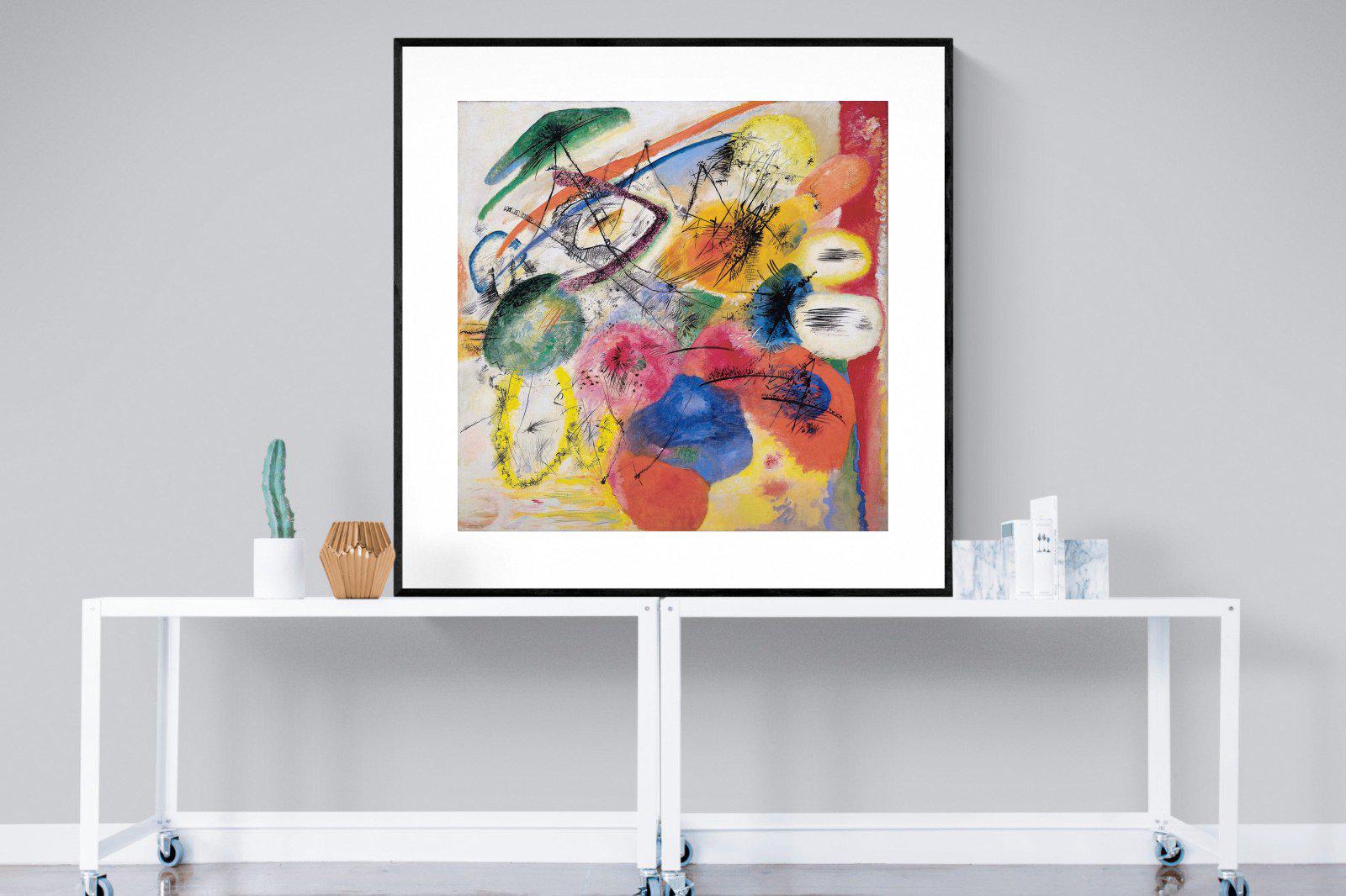 Black Lines-Wall_Art-120 x 120cm-Framed Print-Black-Pixalot