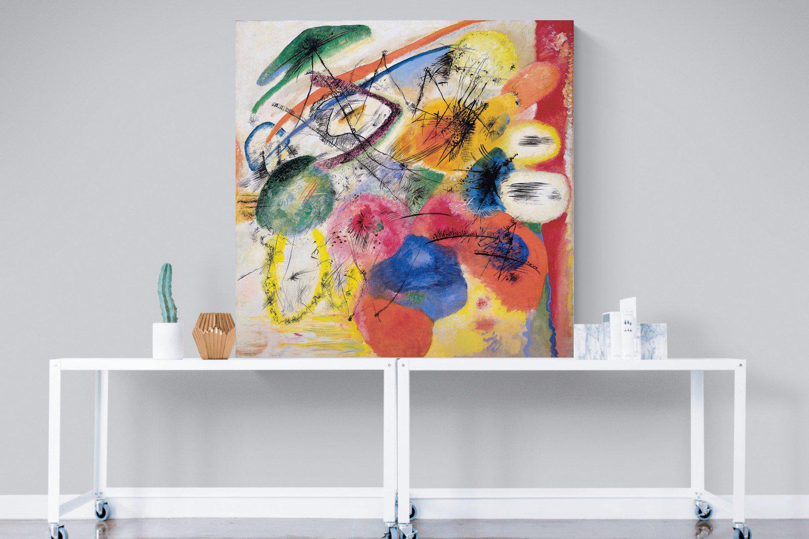 Black Lines-Wall_Art-120 x 120cm-Mounted Canvas-No Frame-Pixalot