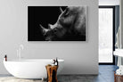 Black Rhino-Wall_Art-180 x 110cm-Mounted Canvas-White-Pixalot