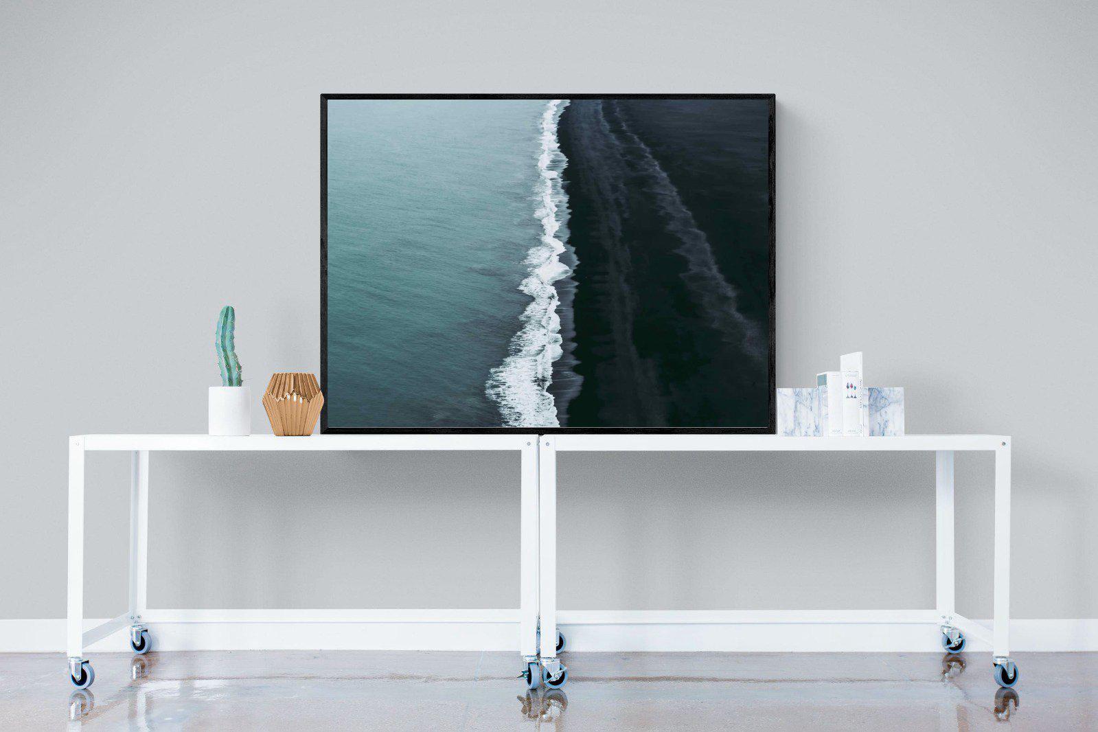 Black Shore-Wall_Art-120 x 90cm-Mounted Canvas-Black-Pixalot