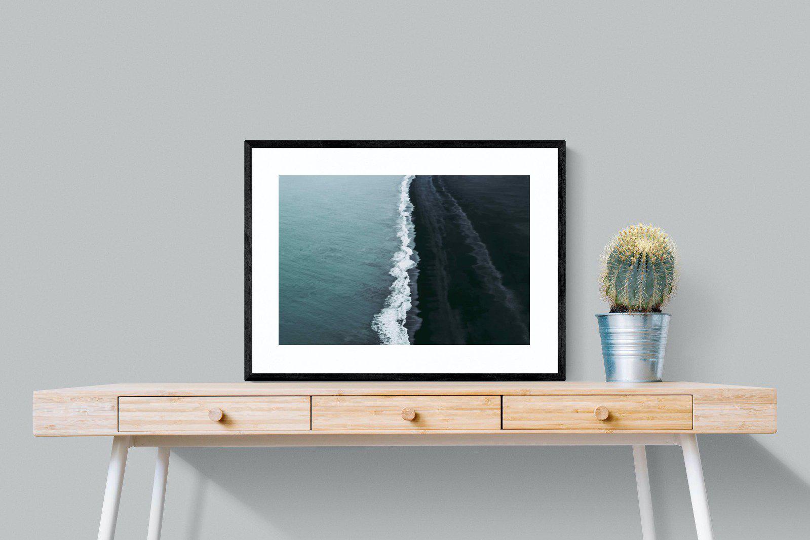 Black Shore-Wall_Art-80 x 60cm-Framed Print-Black-Pixalot