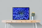 Blue Petals-Wall_Art-80 x 60cm-Mounted Canvas-Black-Pixalot