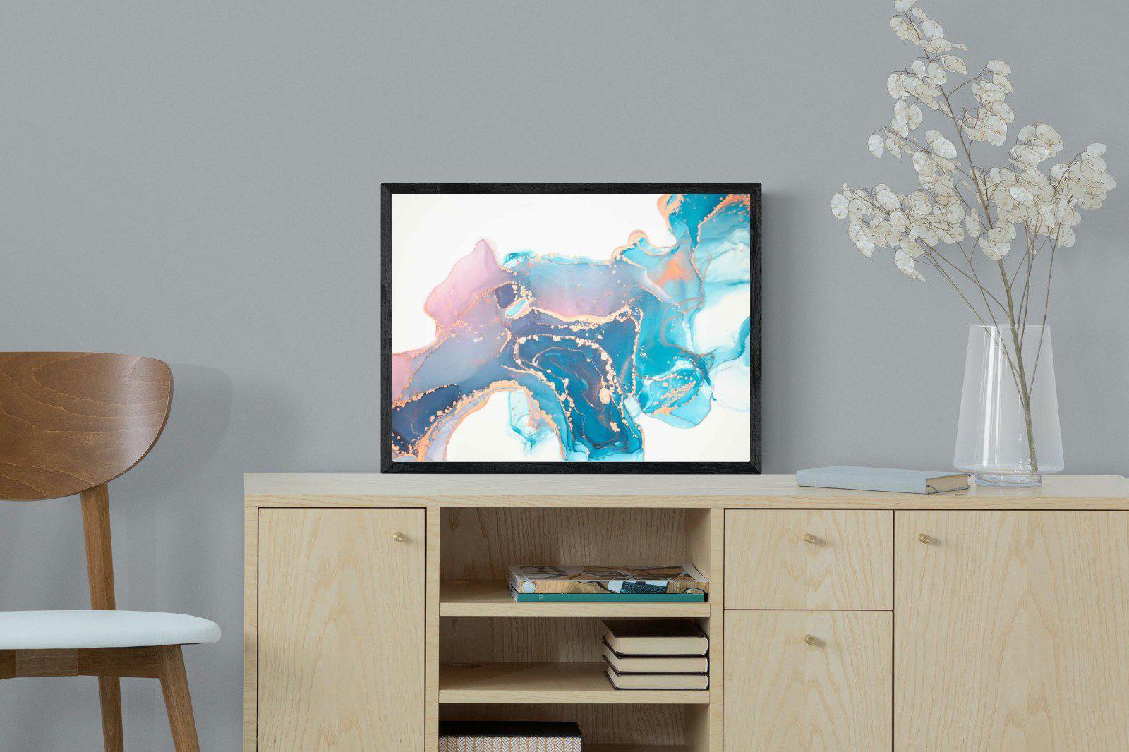 Blush-Wall_Art-60 x 45cm-Mounted Canvas-Black-Pixalot