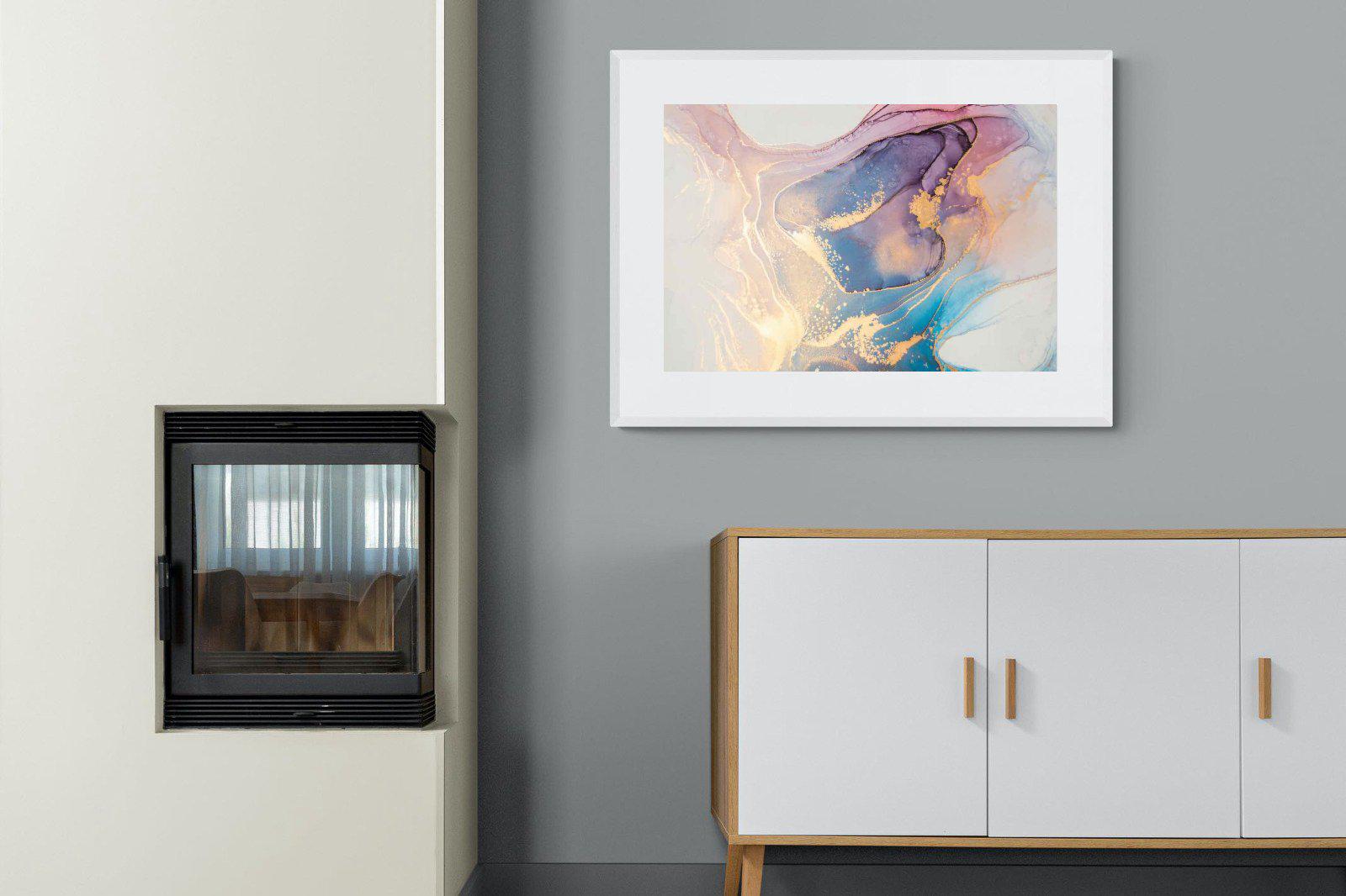 Blushing-Wall_Art-100 x 75cm-Framed Print-White-Pixalot