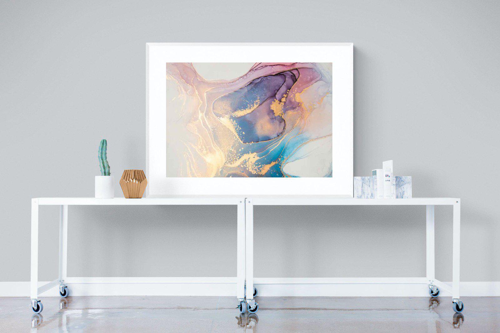 Blushing-Wall_Art-120 x 90cm-Framed Print-White-Pixalot